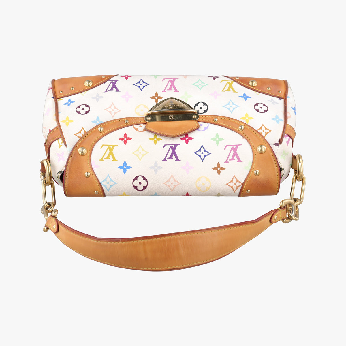 Secondhand Louis Vuitton BEVERLY MM White Monogram Multicolor M40203 shoulderbag | stylenewstar