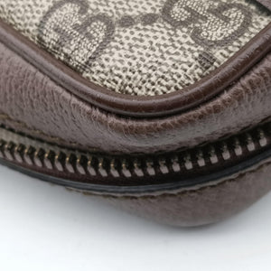 Pre-owned Gucci Ophidia brown×Beige PVC coated canvas×leather 547926 shoulderbag | stylenewstar