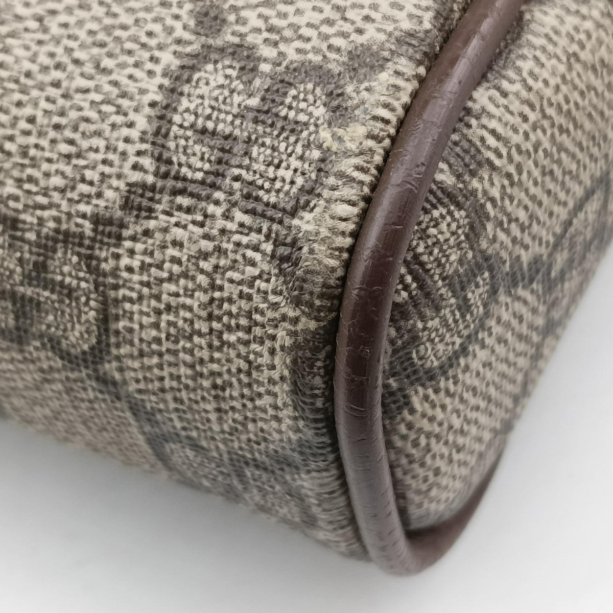 Pre-owned Gucci Ophidia brown×Beige PVC coated canvas×leather 547926 shoulderbag | stylenewstar