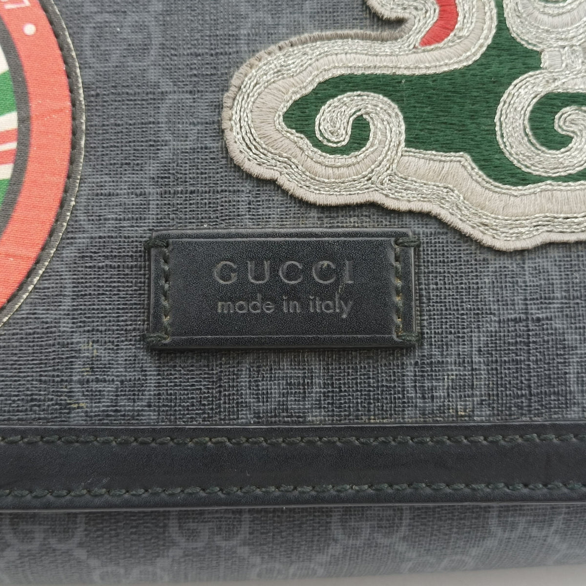 Pre-owned Gucci GG Supreme Courrier Messenger Black×Multicolour PVC coated canvas×Leather 474138 shoulderbag | stylenewstar