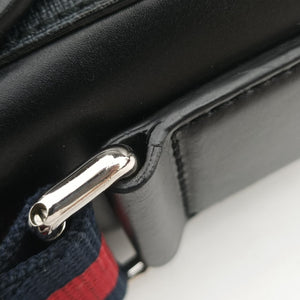 Pre-owned Gucci GG Supreme Courrier Messenger Black×Multicolour PVC coated canvas×Leather 474138 shoulderbag | stylenewstar