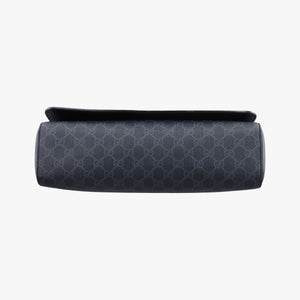 Pre-owned Gucci GG Supreme Courrier Messenger Black×Multicolour PVC coated canvas×Leather 474138 shoulderbag | stylenewstar