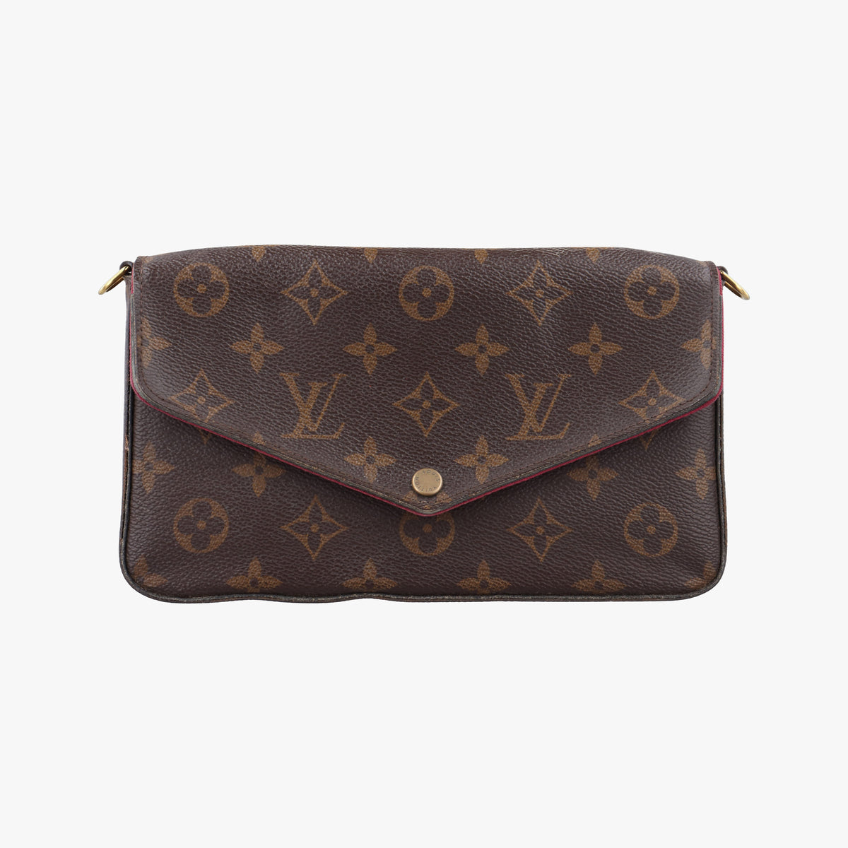 Pre-owned Louis Vuitton Pochette FeLICIE Brown Monogram Canvas M61276 clutchbag | stylenewstar