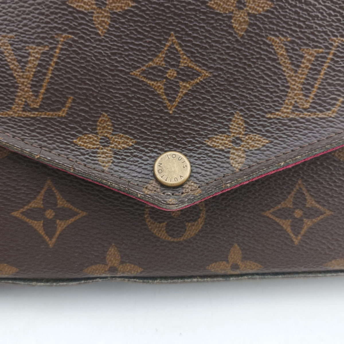 Pre-owned Louis Vuitton Pochette FeLICIE Brown Monogram Canvas M61276 clutchbag | stylenewstar