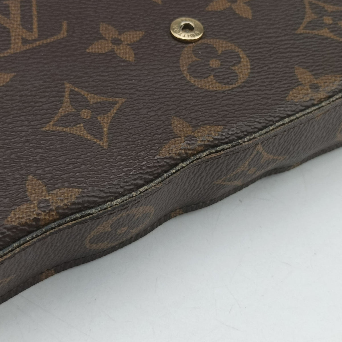 Pre-owned Louis Vuitton Pochette FeLICIE Brown Monogram Canvas M61276 clutchbag | stylenewstar