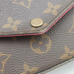 Pre-owned Louis Vuitton Pochette FeLICIE Brown Monogram Canvas M61276 clutchbag | stylenewstar