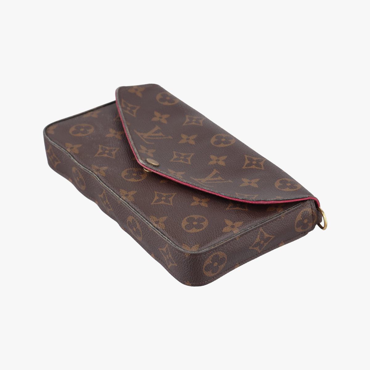 Pre-owned Louis Vuitton Pochette FeLICIE Brown Monogram Canvas M61276 clutchbag | stylenewstar