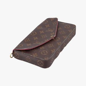 Pre-owned Louis Vuitton Pochette FeLICIE Brown Monogram Canvas M61276 clutchbag | stylenewstar