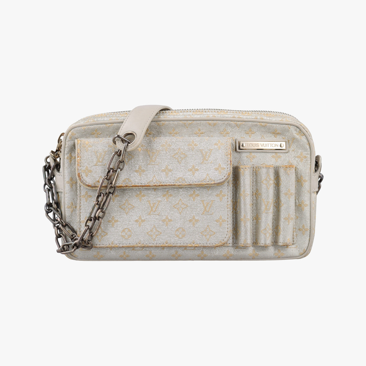 Pre-owned Louis Vuitton Shine McKenna Silver Monogram Shine M92362 shoulderbag | stylenewstar