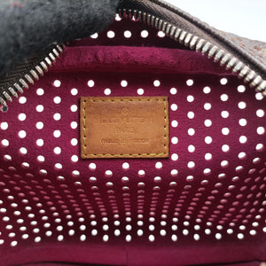 Pre-owned Louis Vuitton Mini Trocadero Brown x Fuchsia Monogram Perfo M95175 shoulderbag | stylenewstar