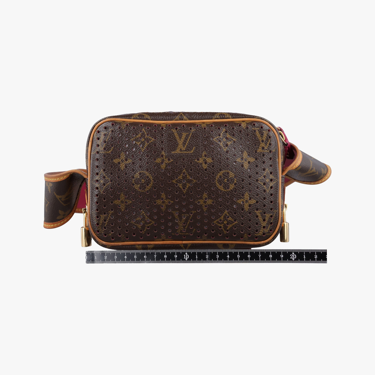 Pre-owned Louis Vuitton Mini Trocadero Brown x Fuchsia Monogram Perfo M95175 shoulderbag | stylenewstar