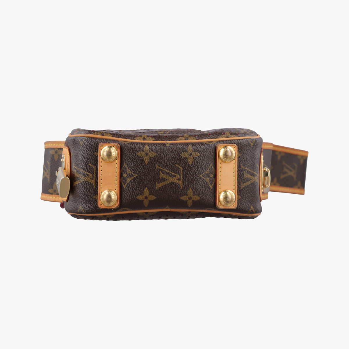 Pre-owned Louis Vuitton Mini Trocadero Brown x Fuchsia Monogram Perfo M95175 shoulderbag | stylenewstar
