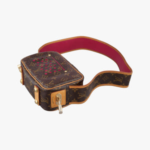 Pre-owned Louis Vuitton Mini Trocadero Brown x Fuchsia Monogram Perfo M95175 shoulderbag | stylenewstar