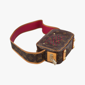 Pre-owned Louis Vuitton Mini Trocadero Brown x Fuchsia Monogram Perfo M95175 shoulderbag | stylenewstar