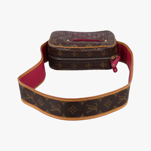 Pre-owned Louis Vuitton Mini Trocadero Brown x Fuchsia Monogram Perfo M95175 shoulderbag | stylenewstar