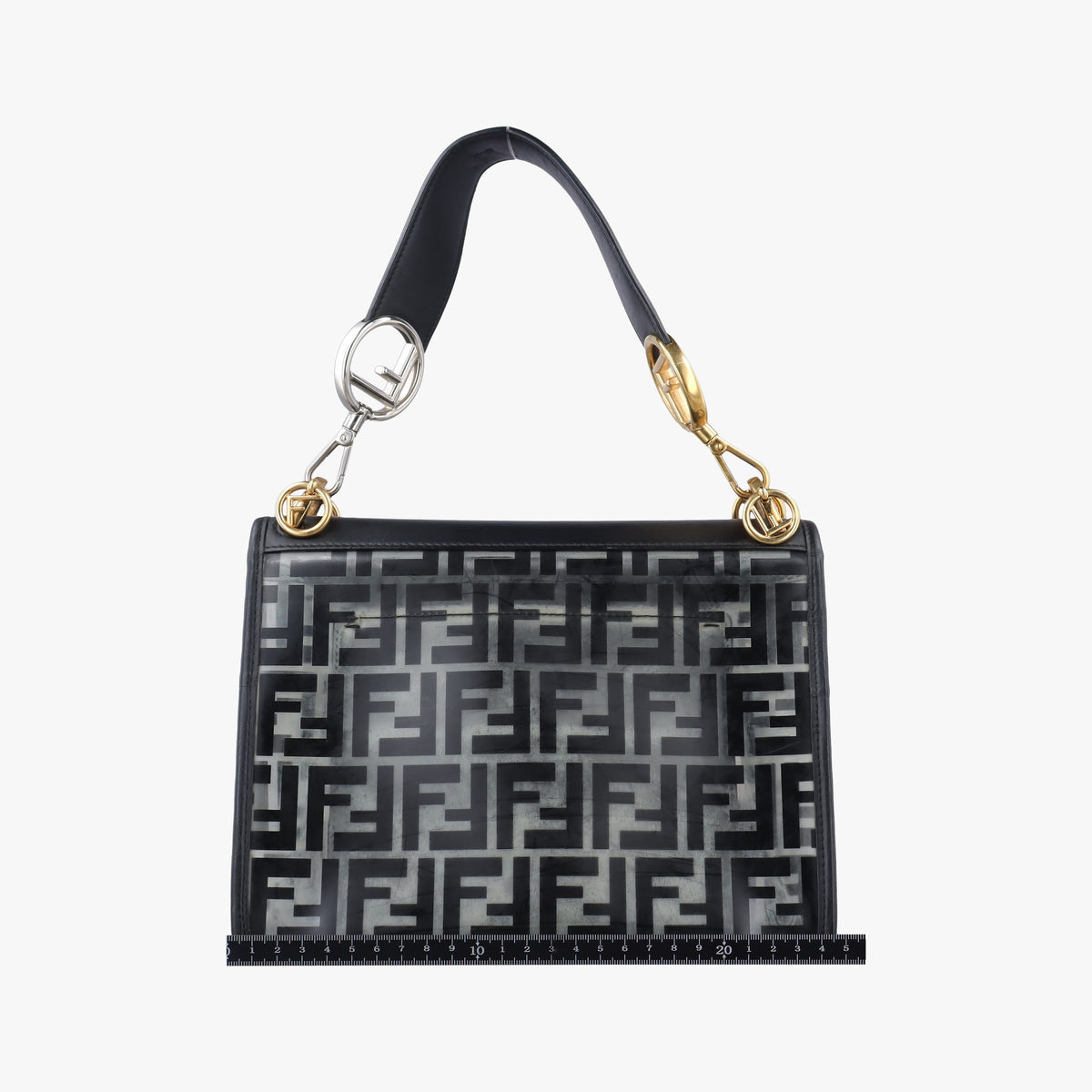 Vintage Fendi Kan I F Black PVC Coated Canvas 8BT234 shoulderbag | stylenewstar
