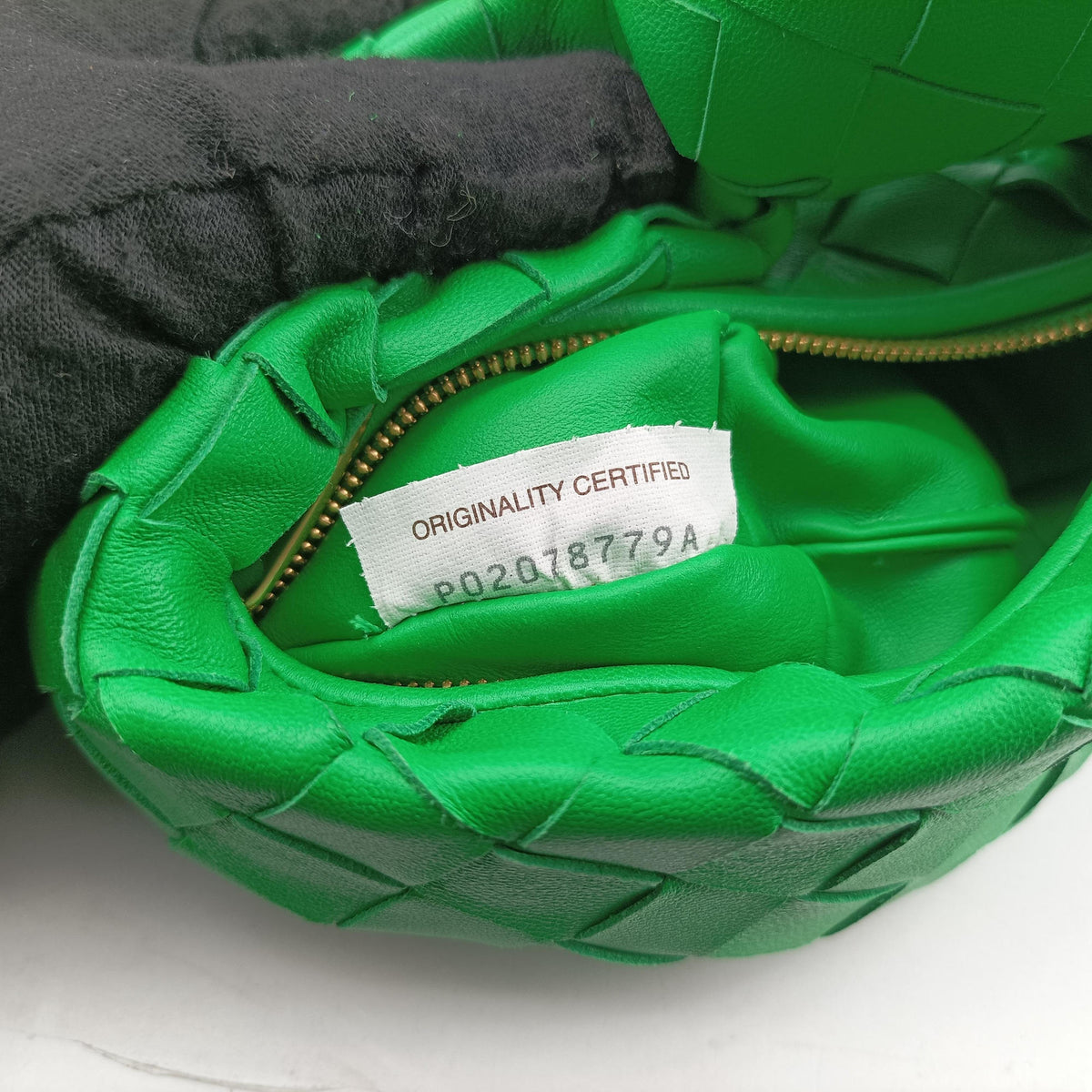 Pre-owned Bottega Veneta The Jodie Green lambskin  handbag | stylenewstar