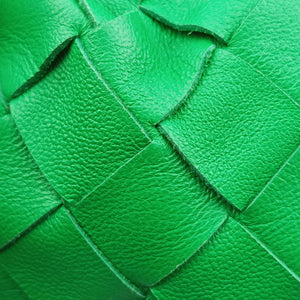 Pre-owned Bottega Veneta The Jodie Green lambskin  handbag | stylenewstar