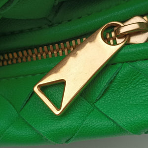 Pre-owned Bottega Veneta The Jodie Green lambskin  handbag | stylenewstar