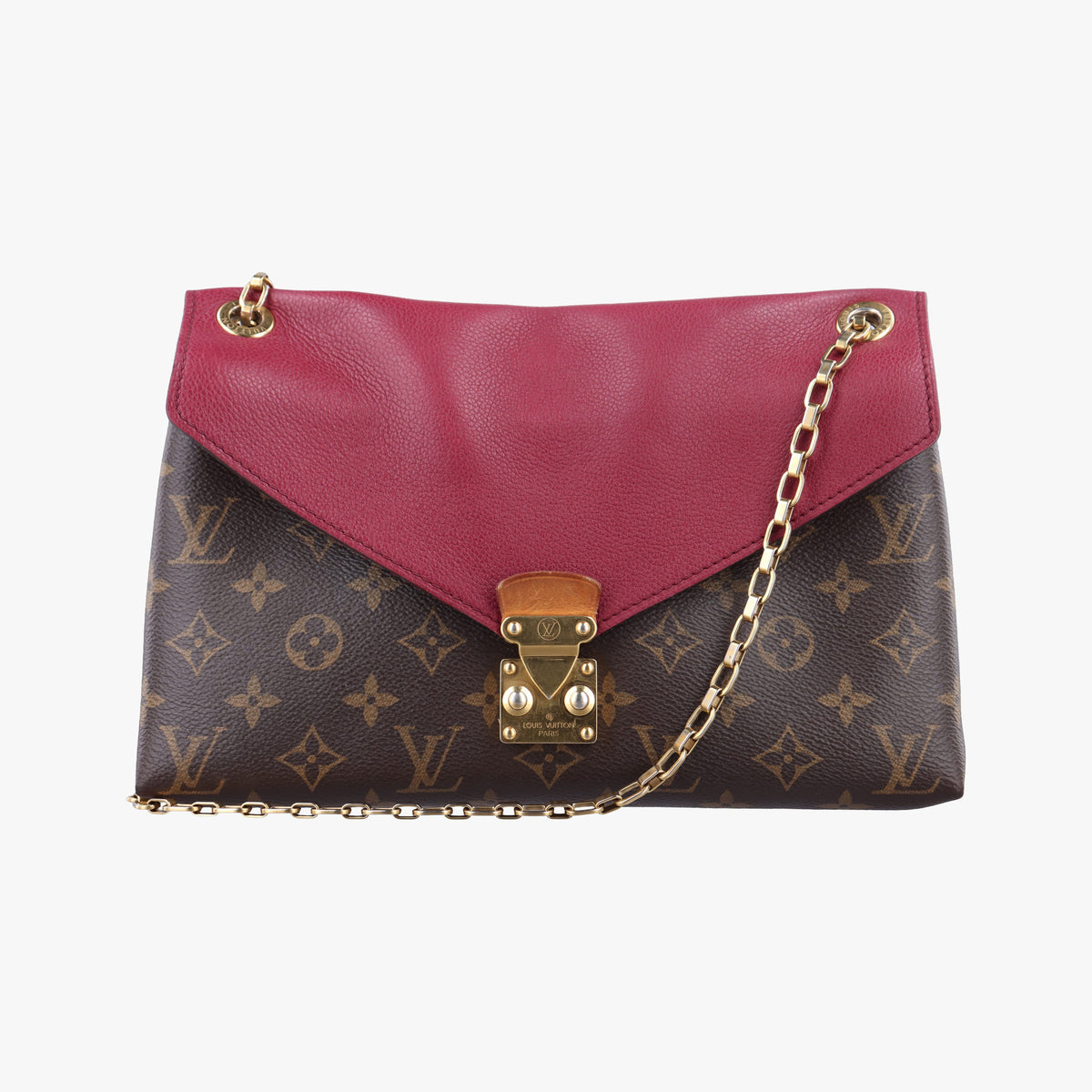 Secondhand Louis Vuitton Pallas Chain Brown x Aurore Monogram canvas M41200 shoulderbag | stylenewstar