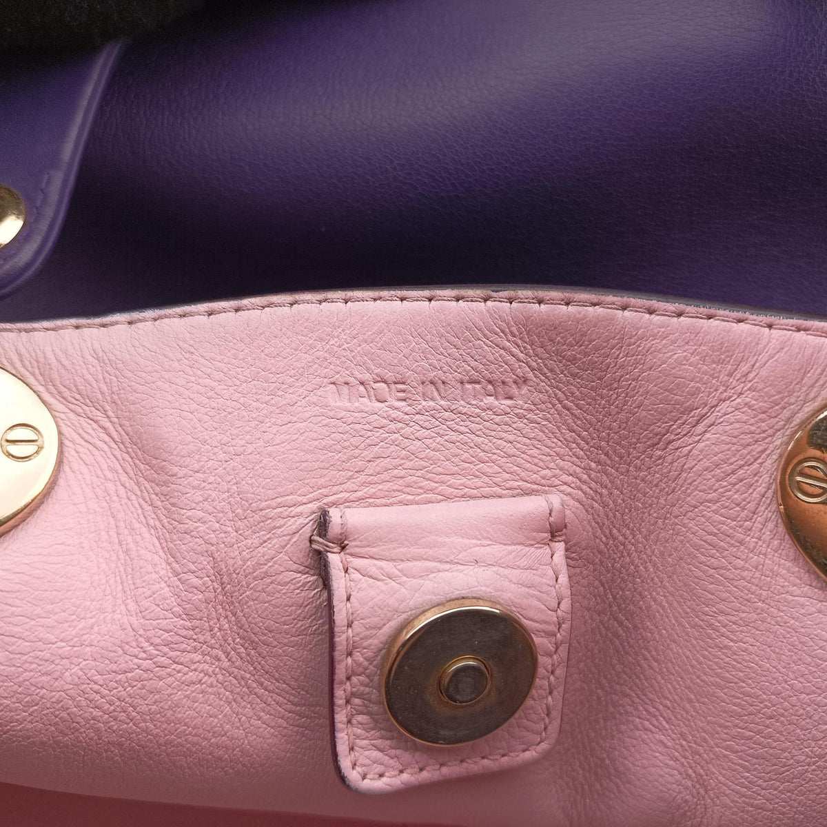 Pre-owned Christian Dior Diorissimo Purple Leather  shoulderbag | stylenewstar