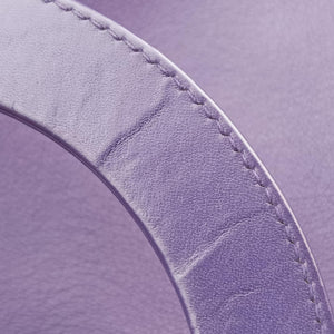 Pre-owned Christian Dior Diorissimo Purple Leather  shoulderbag | stylenewstar