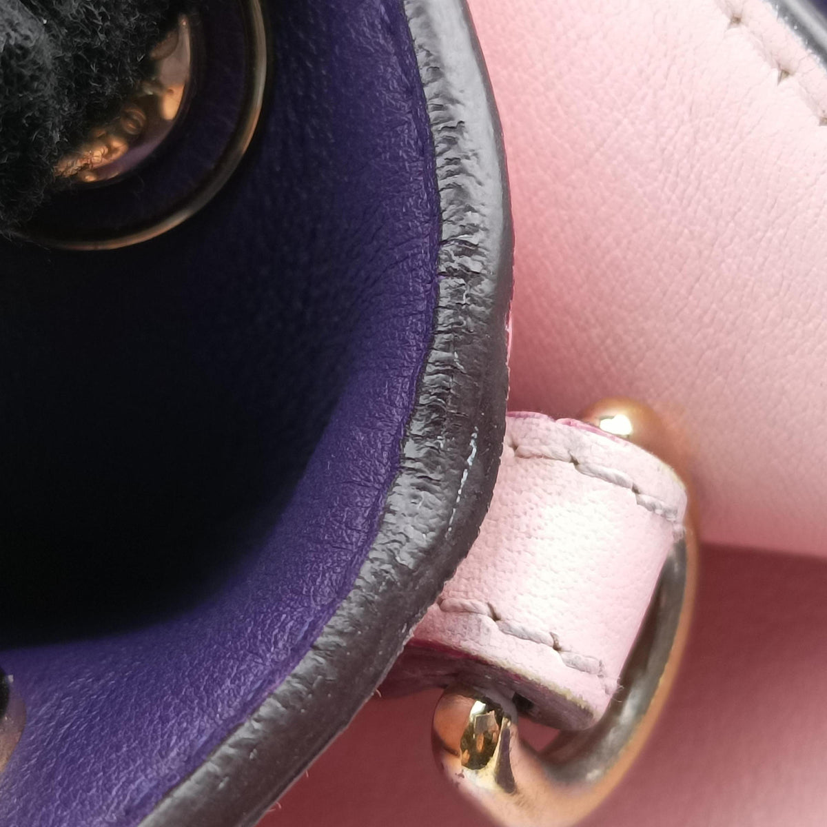 Pre-owned Christian Dior Diorissimo Purple Leather  shoulderbag | stylenewstar
