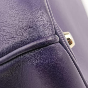 Pre-owned Christian Dior Diorissimo Purple Leather  shoulderbag | stylenewstar