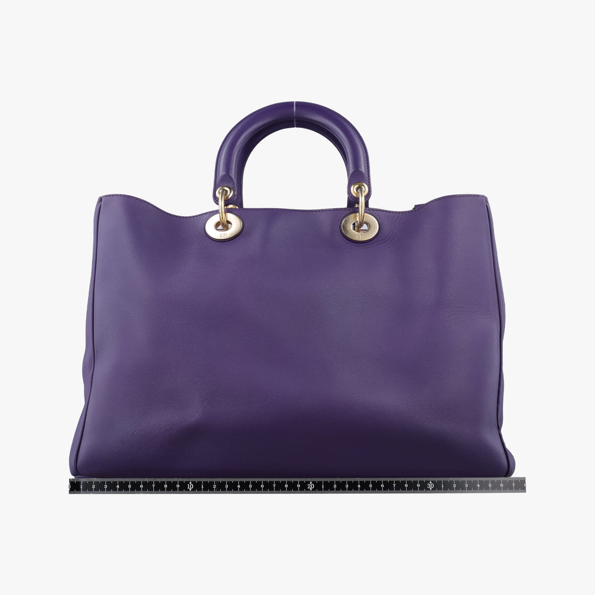 Pre-owned Christian Dior Diorissimo Purple Leather  shoulderbag | stylenewstar