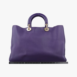Pre-owned Christian Dior Diorissimo Purple Leather  shoulderbag | stylenewstar