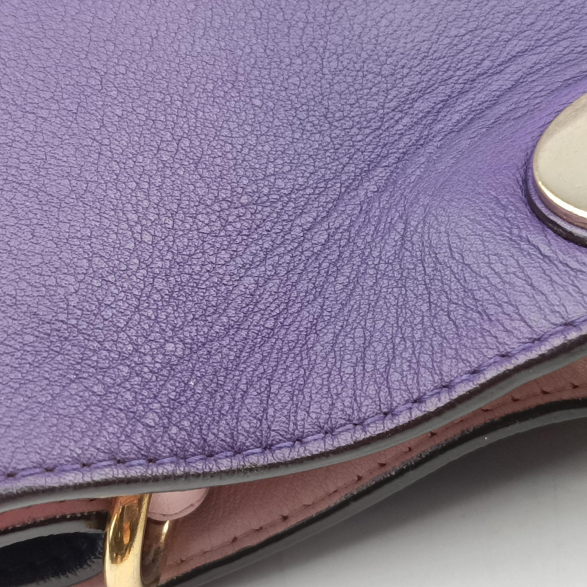 Pre-owned Christian Dior Diorissimo Purple Leather  shoulderbag | stylenewstar