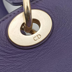 Pre-owned Christian Dior Diorissimo Purple Leather  shoulderbag | stylenewstar
