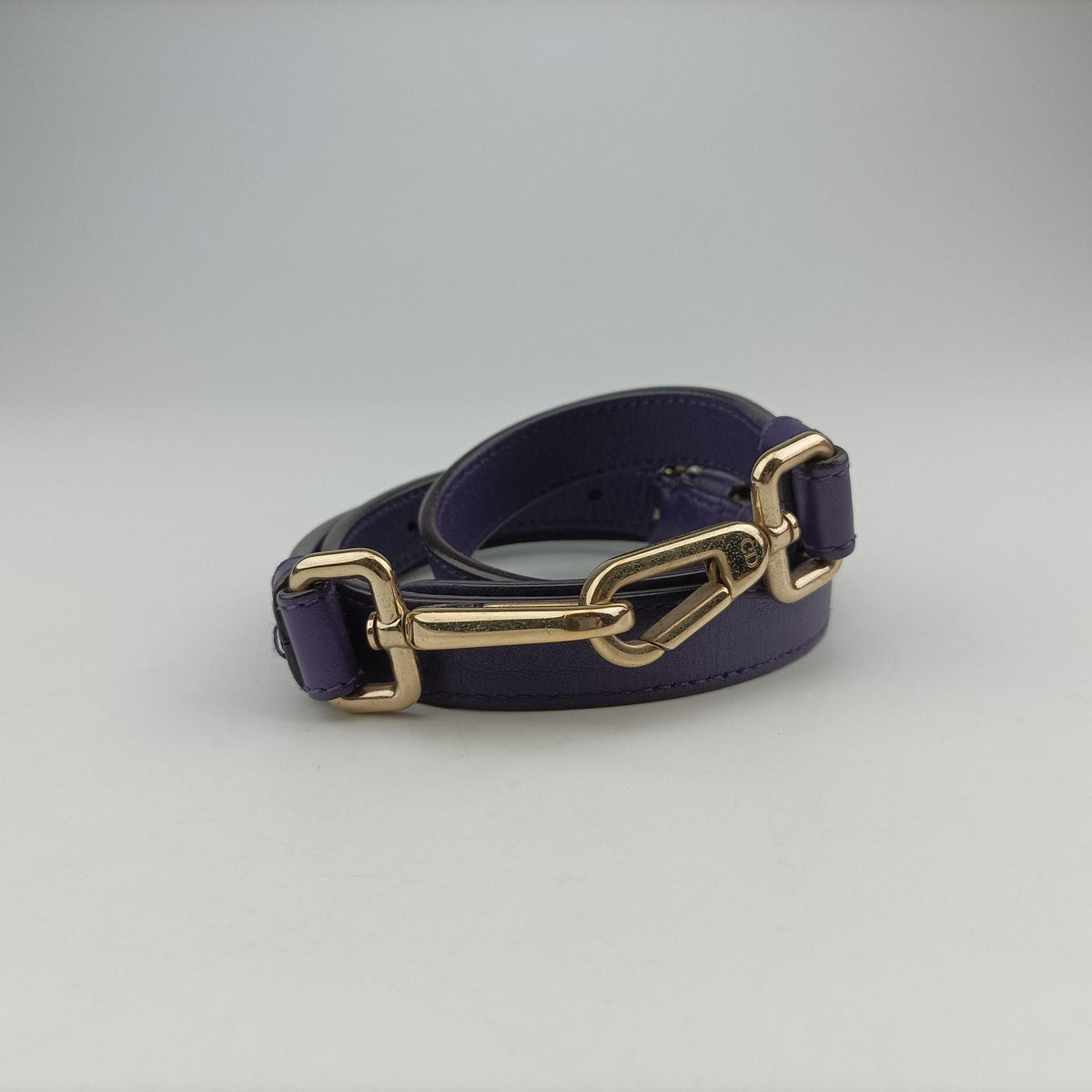 Pre-owned Christian Dior Diorissimo Purple Leather  shoulderbag | stylenewstar