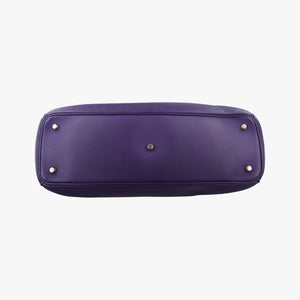Pre-owned Christian Dior Diorissimo Purple Leather  shoulderbag | stylenewstar
