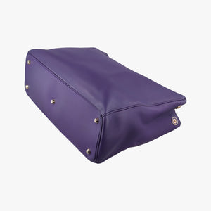 Pre-owned Christian Dior Diorissimo Purple Leather  shoulderbag | stylenewstar