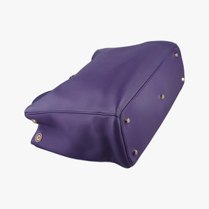 Pre-owned Christian Dior Diorissimo Purple Leather  shoulderbag | stylenewstar