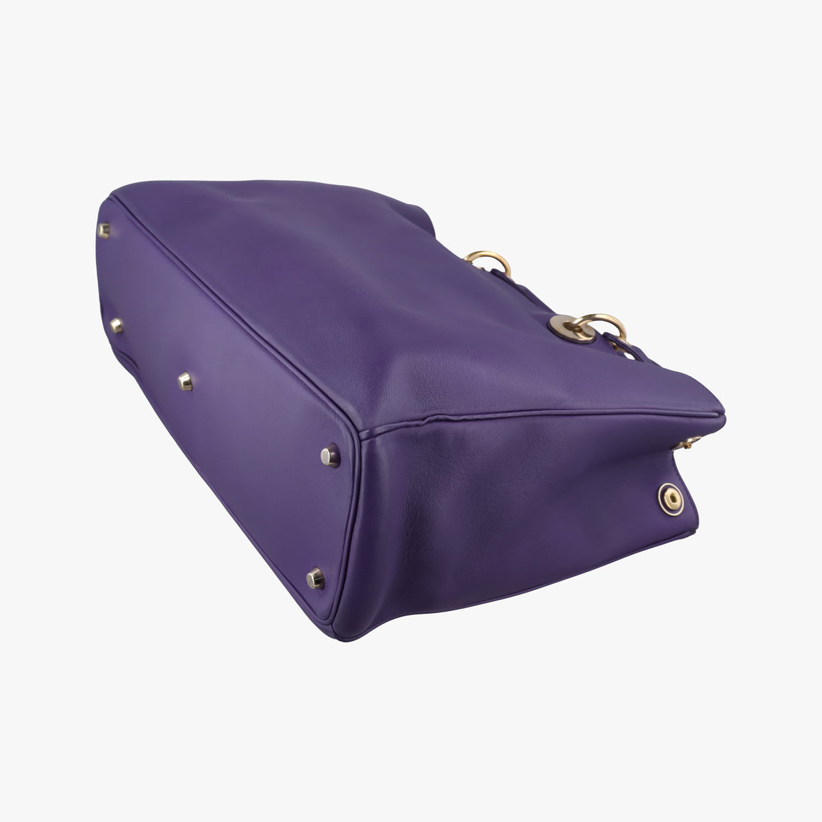 Pre-owned Christian Dior Diorissimo Purple Leather  shoulderbag | stylenewstar
