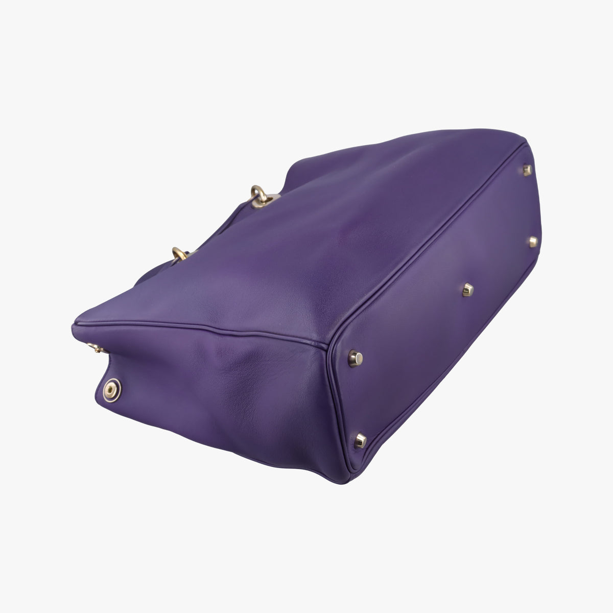 Pre-owned Christian Dior Diorissimo Purple Leather  shoulderbag | stylenewstar