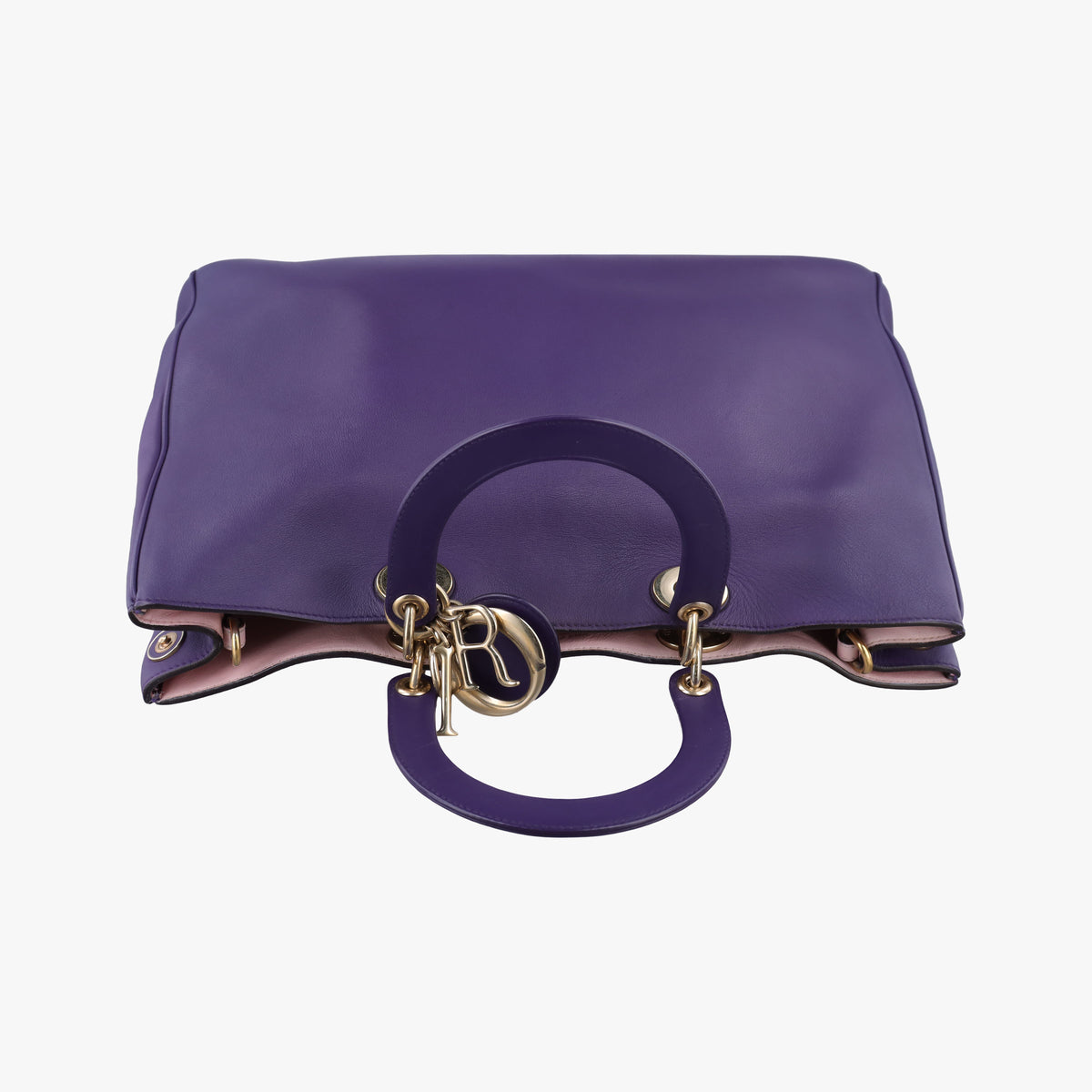 Pre-owned Christian Dior Diorissimo Purple Leather  shoulderbag | stylenewstar
