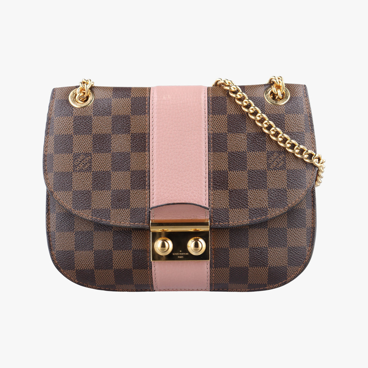 Pre-owned Louis Vuitton Wight EBENE×Magnolia Damier Canvas×Taurillon Leather N64418 shoulderbag | stylenewstar