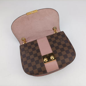 Pre-owned Louis Vuitton Wight EBENE×Magnolia Damier Canvas×Taurillon Leather N64418 shoulderbag | stylenewstar