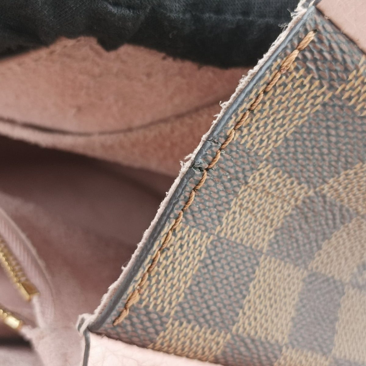Pre-owned Louis Vuitton Wight EBENE×Magnolia Damier Canvas×Taurillon Leather N64418 shoulderbag | stylenewstar