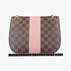 Pre-owned Louis Vuitton Wight EBENE×Magnolia Damier Canvas×Taurillon Leather N64418 shoulderbag | stylenewstar