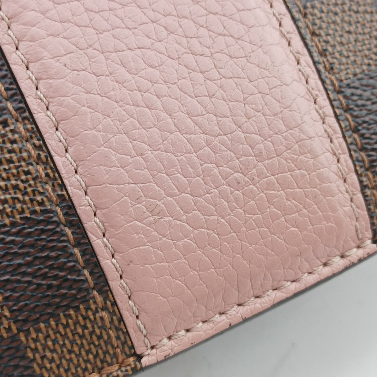Pre-owned Louis Vuitton Wight EBENE×Magnolia Damier Canvas×Taurillon Leather N64418 shoulderbag | stylenewstar