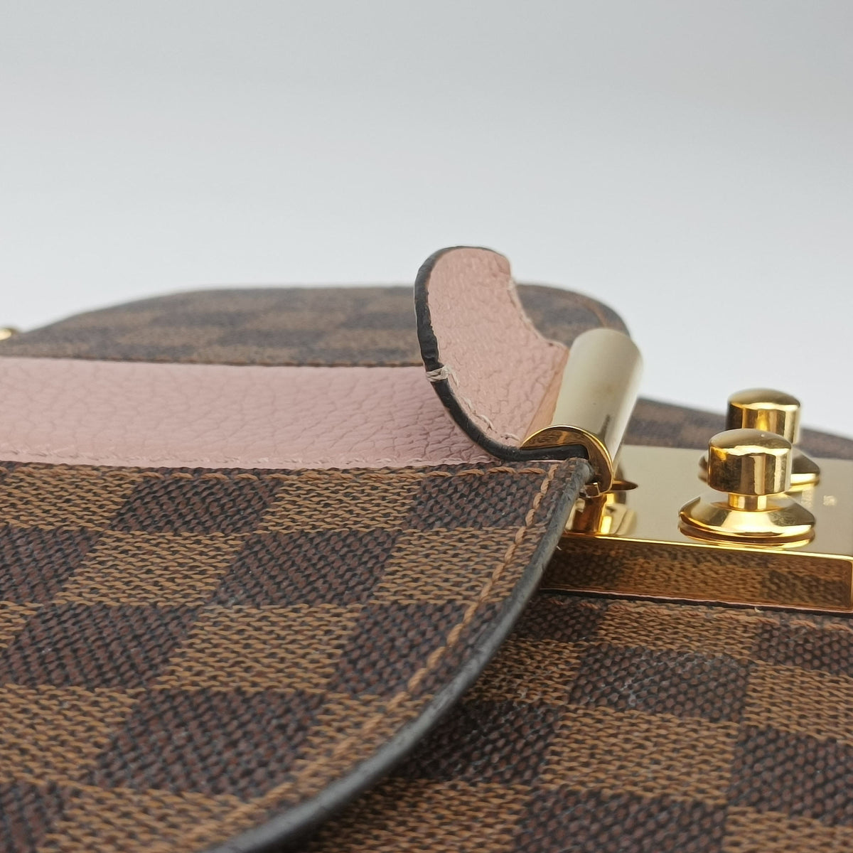 Pre-owned Louis Vuitton Wight EBENE×Magnolia Damier Canvas×Taurillon Leather N64418 shoulderbag | stylenewstar