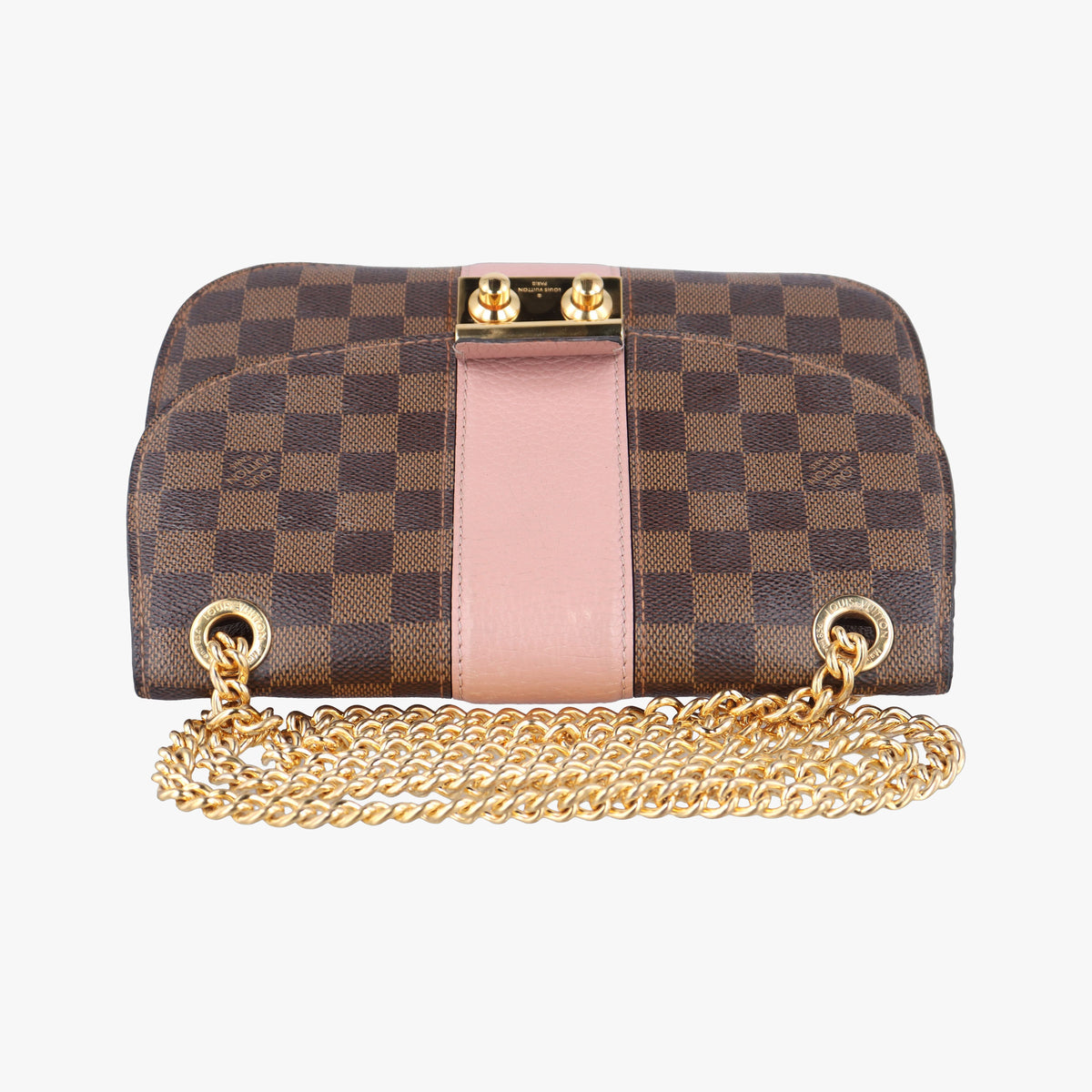 Pre-owned Louis Vuitton Wight EBENE×Magnolia Damier Canvas×Taurillon Leather N64418 shoulderbag | stylenewstar