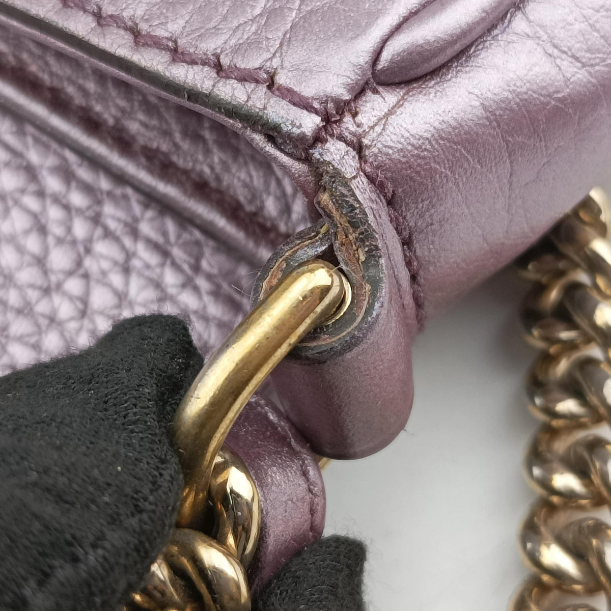 Pre-owned Gucci SOHO Purple Leather 336752 shoulderbag | stylenewstar