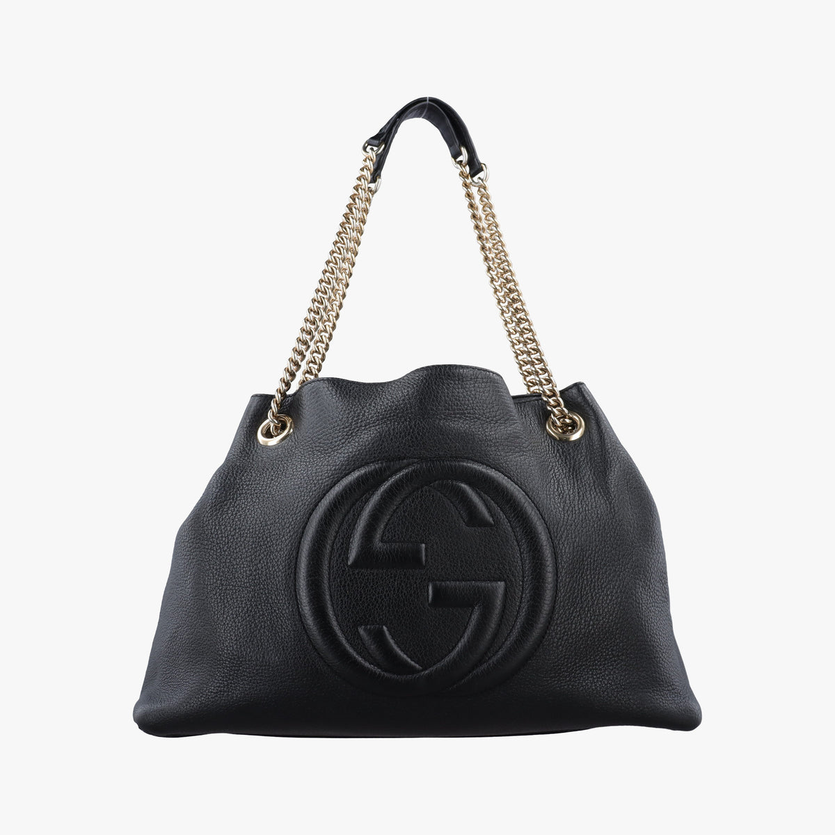 Pre-owned Gucci Soho Black Leather 308982 shoulderbag | stylenewstar