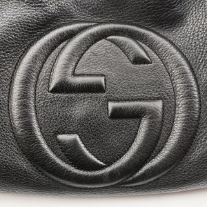 Pre-owned Gucci Soho Black Leather 308982 shoulderbag | stylenewstar
