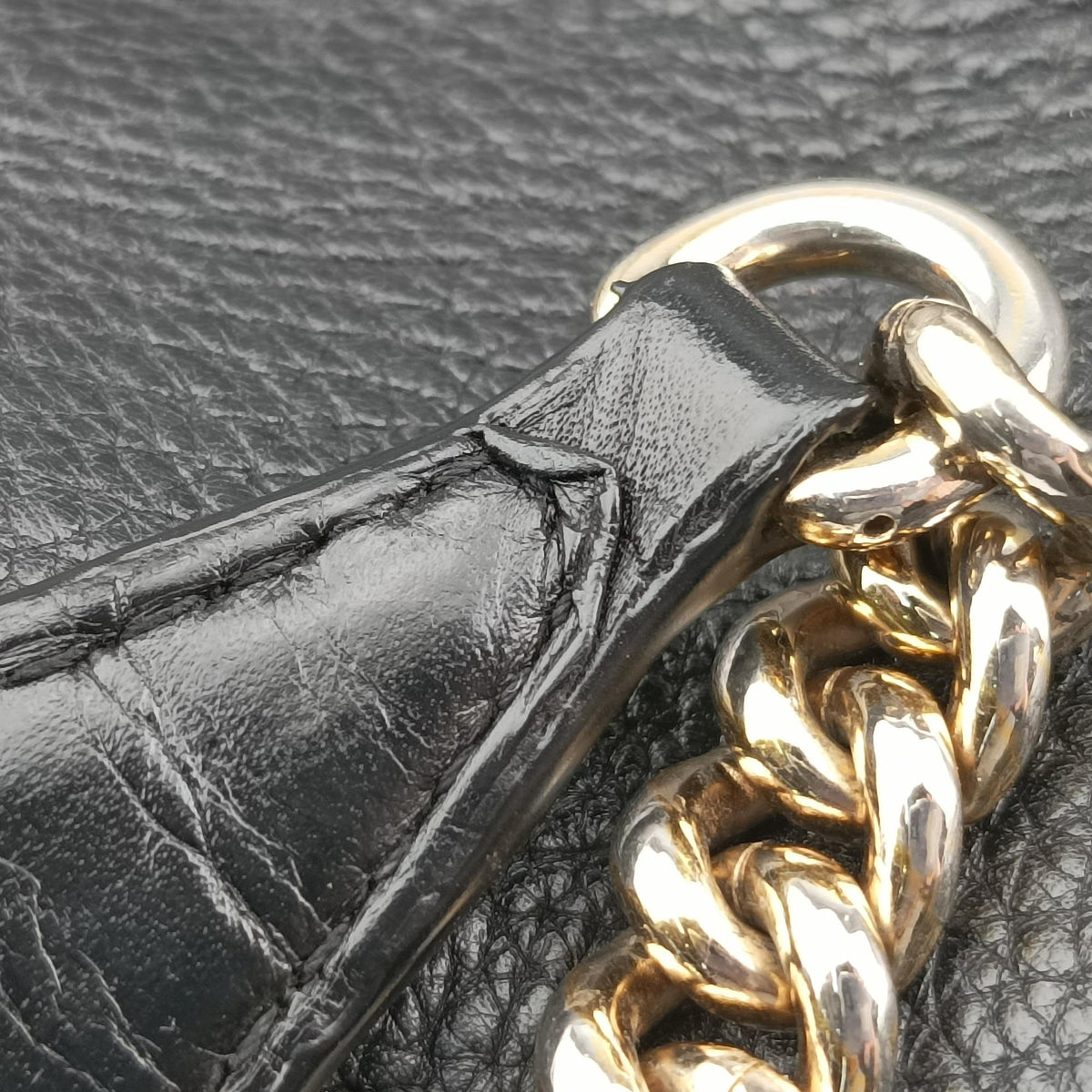 Pre-owned Gucci Soho Black Leather 308982 shoulderbag | stylenewstar